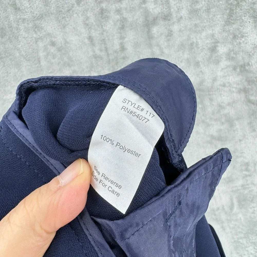 Cabi Pants  8 Curvy PR Trouser Boot Cut Career Classic Navy‎ Blue 117 Minimalist
